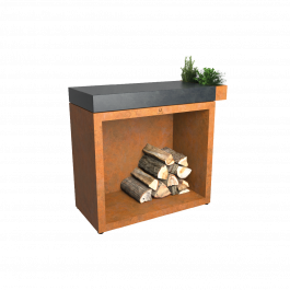 OFYR Butcher Block Storage 90 Corten Dark Grey Ceramic